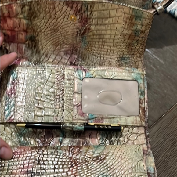 Brahmin Multicolor Crocodile Embossed Women's Bag Set used - Picture 6 of 8